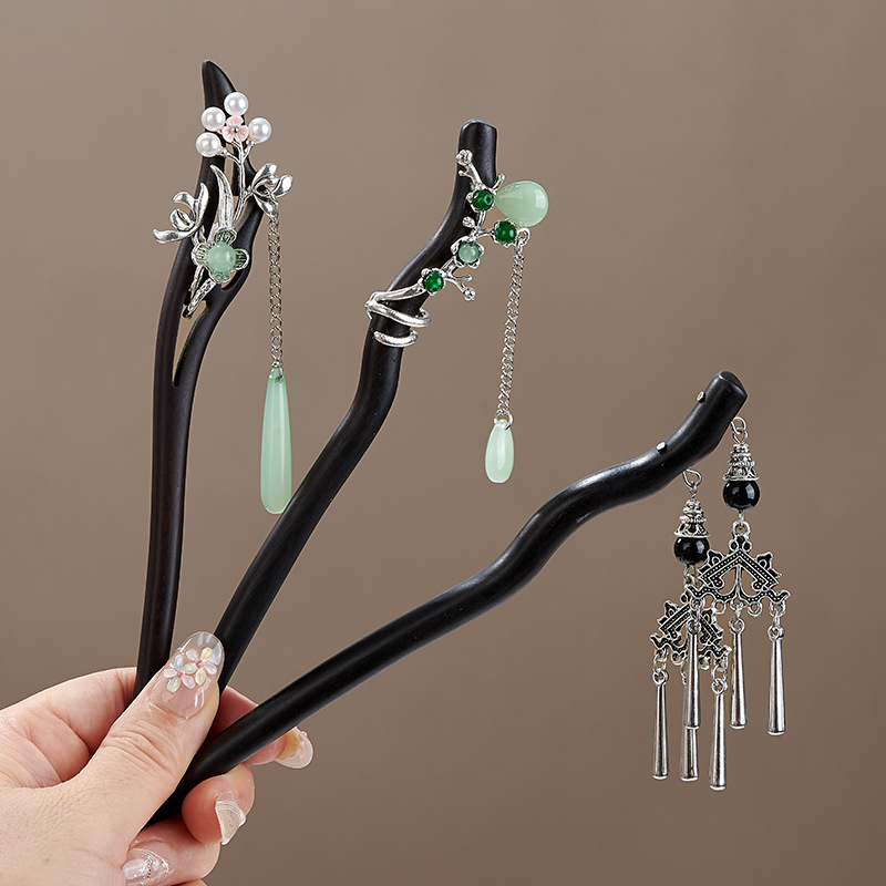 New Chinese style ebony hairpi - огляд і ціна Hanbok Hair Pin