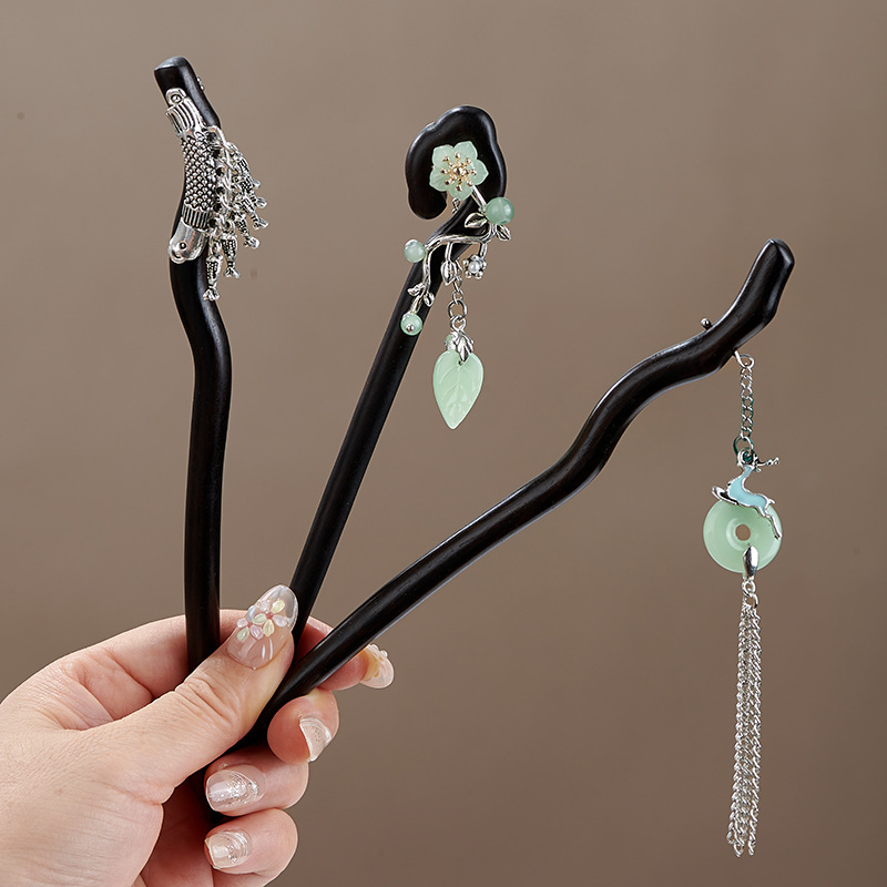 New Chinese style ebony hairpi - огляд і ціна Hanbok Hair Pin
