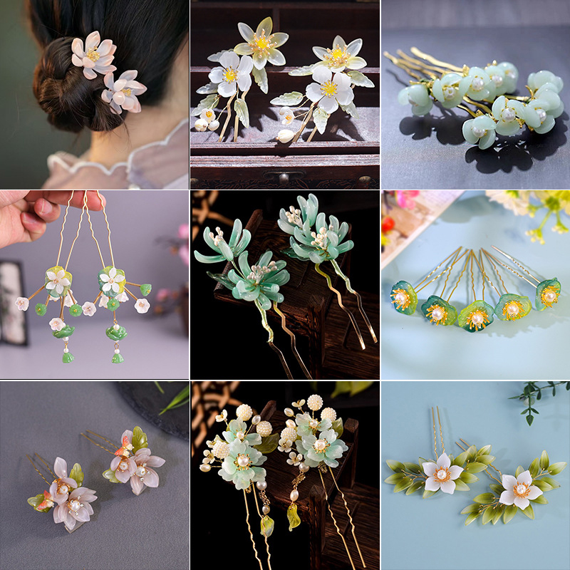 1Pair Vintage Hairpin Glazed F - огляд і ціна Hanbok Hair Pin