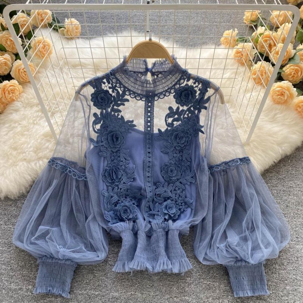 2Pcs/Set Lace Puff Long Sleeve - огляд і ціна Korean Lifestyle