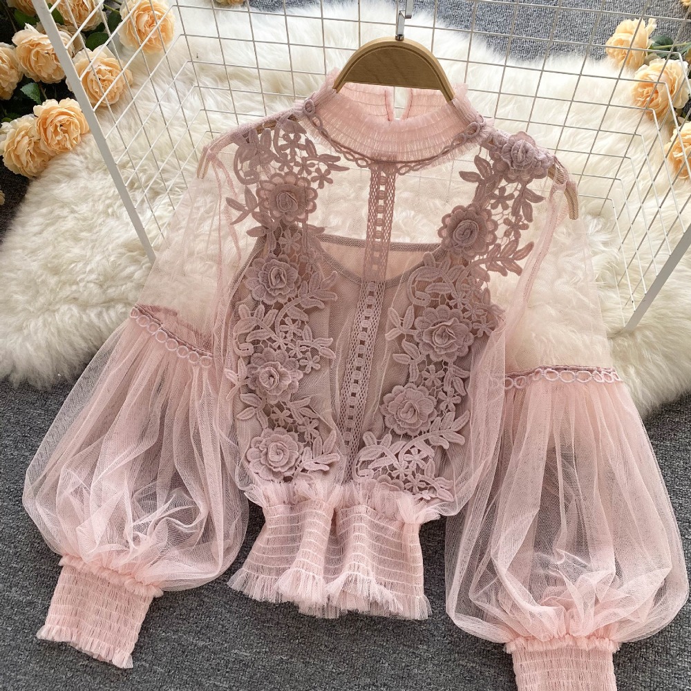 2Pcs/Set Lace Puff Long Sleeve - огляд і ціна Korean Lifestyle