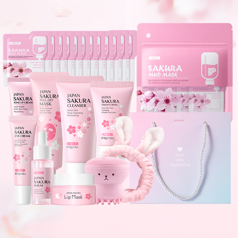 LAIKOU Japan Sakura Skincare S - огляд і ціна Korean Skincare Routine