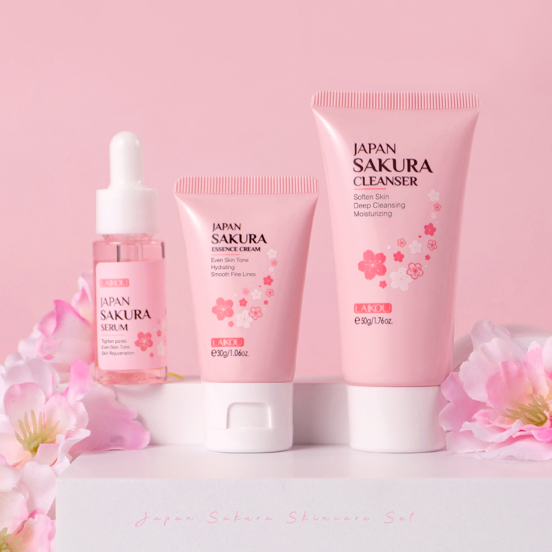 LAIKOU Japan Sakura Skincare S - огляд і ціна Korean Skincare Routine