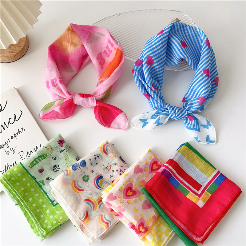 55cm Square Scarves Cotton Lin - огляд і ціна Korean Lifestyle