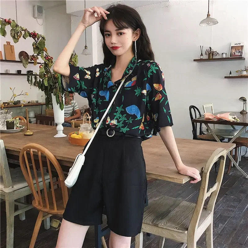 Shirts Women Corduroy Patch Po - огляд і ціна Korean Lifestyle Student