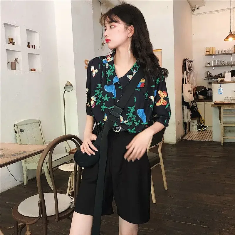 Shirts Women Corduroy Patch Po - огляд і ціна Korean Lifestyle Student