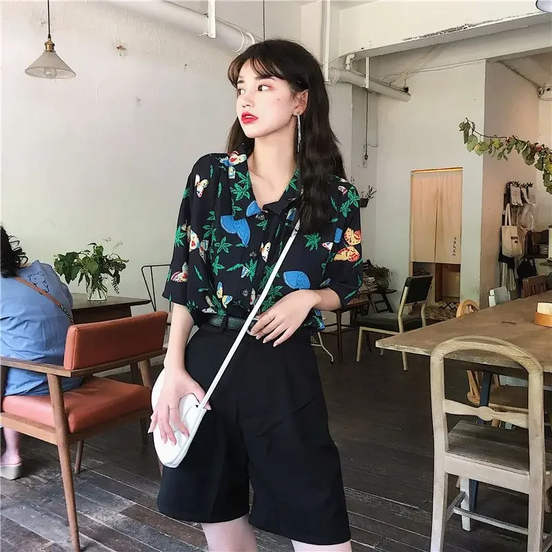 Shirts Women Corduroy Patch Po - огляд і ціна Korean Lifestyle Student