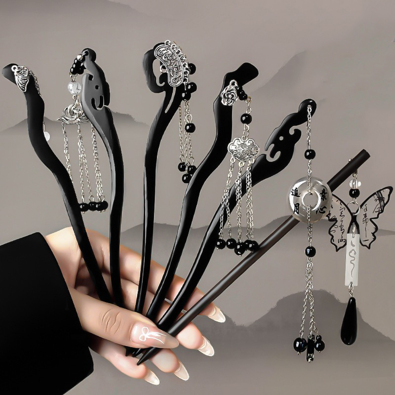 1pc Chinese Ancient Style Ink  - огляд і ціна Hanbok Hair Pin