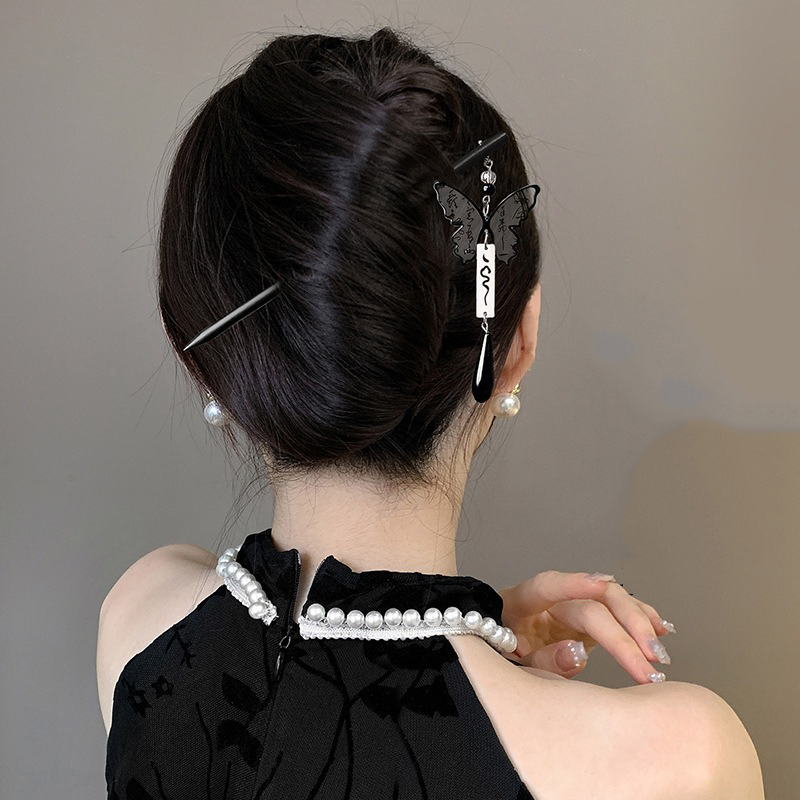 1pc Chinese Ancient Style Ink  - огляд і ціна Hanbok Hair Pin